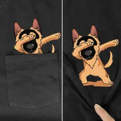 Tessffel NewFashion Movie Animal Dog Cat Pocket T-shirt Funny Harajuku Men/Women Summer Casual Cotton Tee Short sleeve Shirts D2