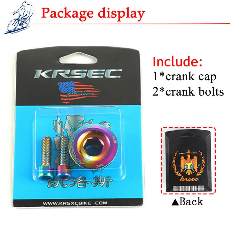 M15/M18/M20 Crank Cover Screw Cap M20 MTB Crankset Cover Aluminum Road Bike Crankset Arm Bolt Mountain Bike Parts Accessories