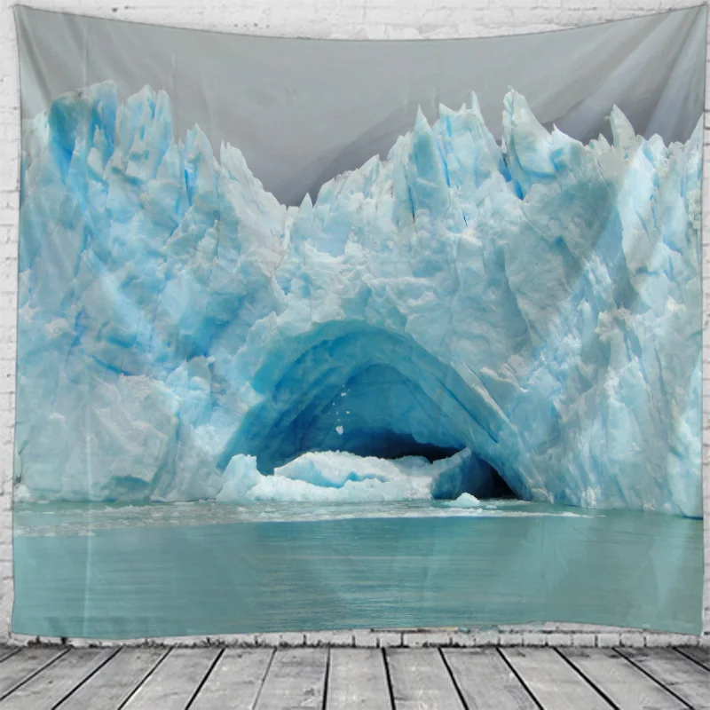 Creative Painting Hole The Door of The Iceberg Tapestry Wall Hanging Bed Spread Beach Towel Table Cloth Yoga Mat Large Size