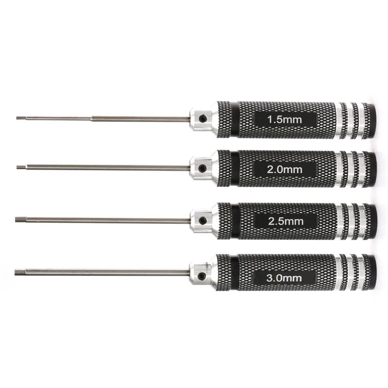 4 stücke Hex Schraubendreher Tool Kit 1,5/2,0/2,5/3,0mm Schwarz Reparatur Hand Tool Set Top qualität