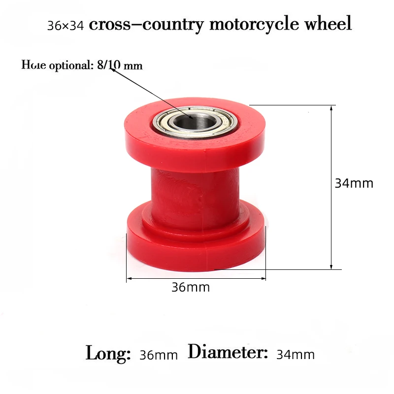 Motorcycle 8/10mm Wheel Tensioner Guide Drive Chain Roller Pulley For ATV XR CR CRF Enduro Motocross Pit Dirt Mini Bike