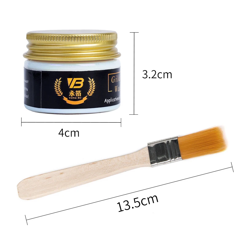 Gilding Glue Gold Leaf Water-based Glue for Metal Foil Sheets Arts Craft Paper Home Decortion 20ml with brush