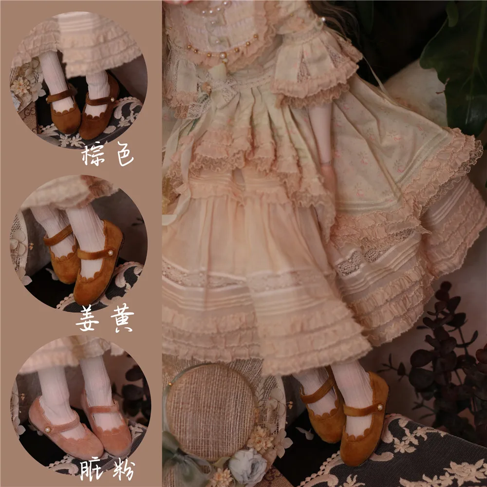 BJD Shoes Girl shoes lovely style round head flat shoes BJD doll accessories