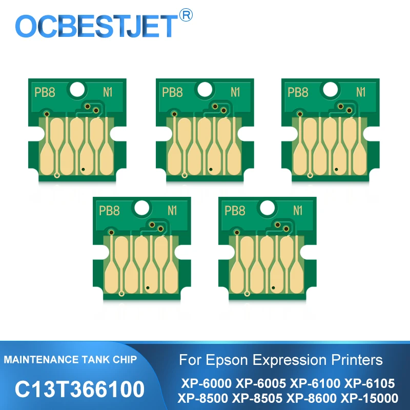 T3661 C13T366100 Maintenance Tank Chip For Epson XP-15000 XP-6000 XP-6100 XP-6001 XP-6005 XP-8500 XP-8600 XP-970 XP-15050 Chips