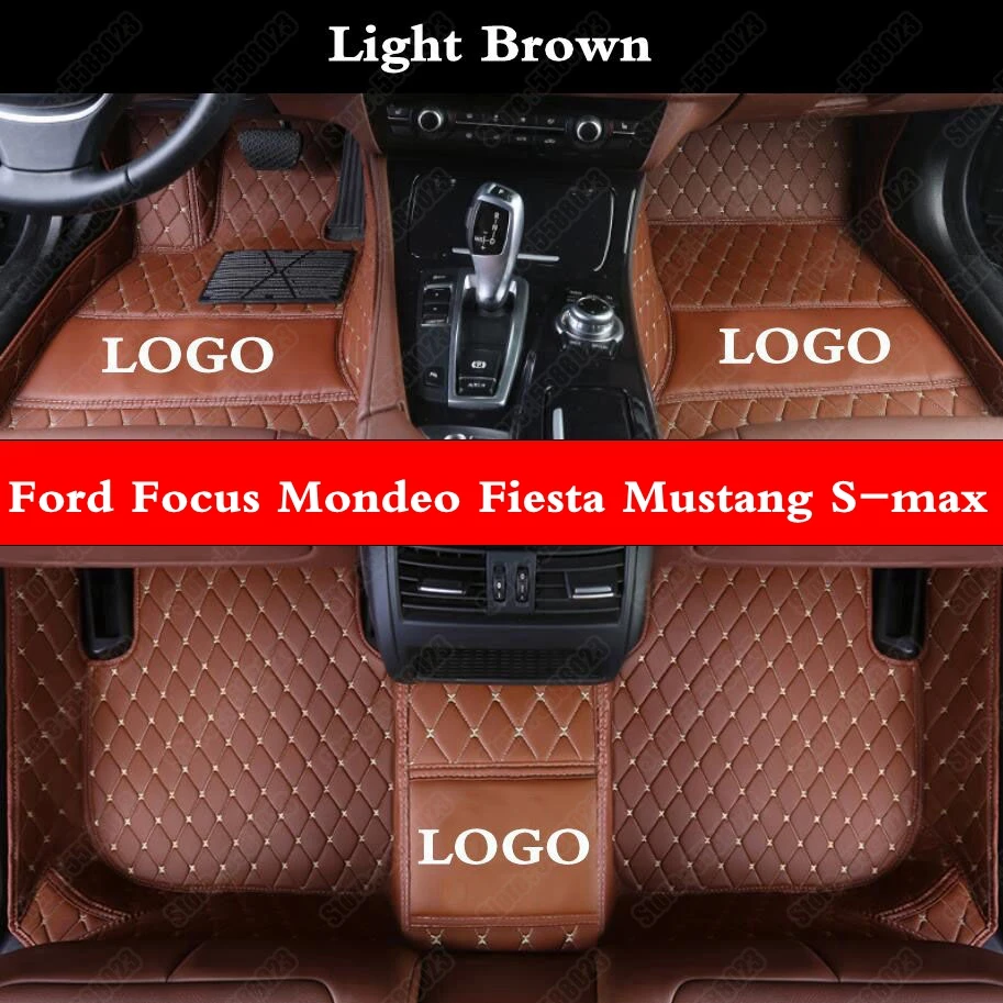 

All Weather Fit Car Floor Mats for Ford Focus Mondeo Fiesta Mustang S-max Explorer Ecosport Custom Leather Cars Foot Rugs Carpet