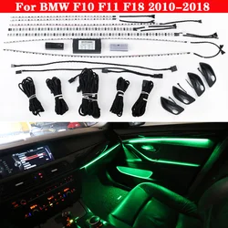 For BMW 5 series F10 F11 F18 2010-2018 Car neon interior door ambient light 9-color Auto decorative Atmosphere LED strip lights