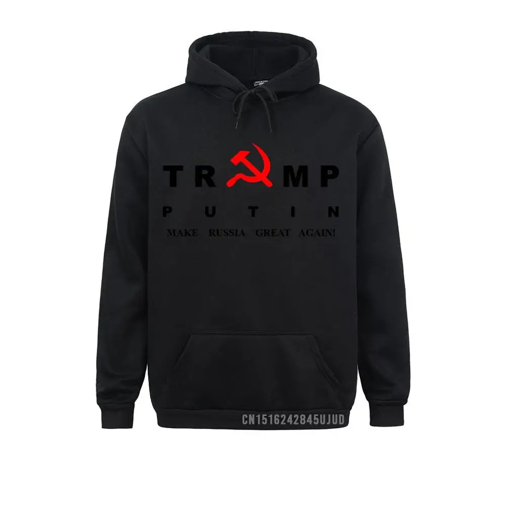 CCCP Communism USSR Soviet Union Donald Trump Vladimir Putin Make Russia Great Again Hoodie For Men Male Casual Sweatshirt