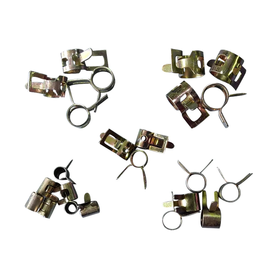 10 szt. Klipsów mocujących przewody paliwowe 4-6mm, metalowe klipsy do węży, rur, akcesoria do zbiorników paliwa