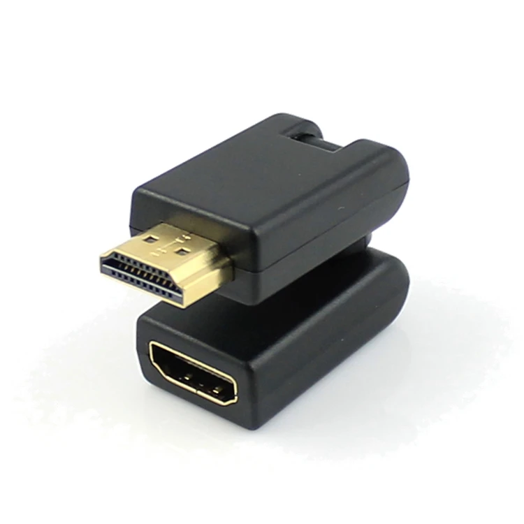 HD-Cable Connector Adapter 90 Degree Angle HD-compatible Male to Female Converters for 1080P HDTV Cable Adaptor Extender