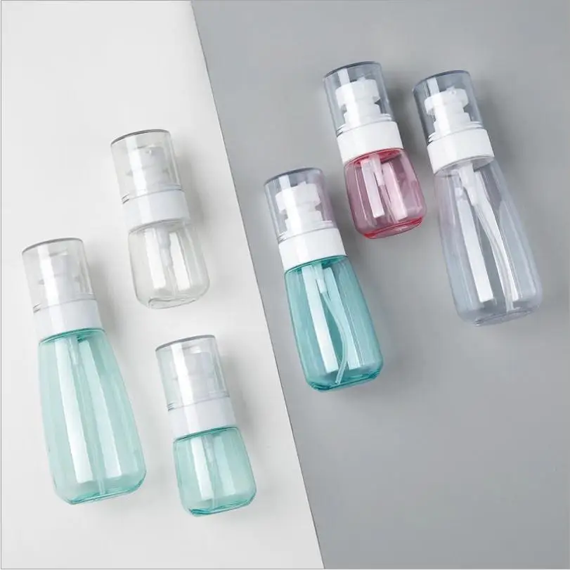 

1Pcs 30ml/60ml Transparent Empty Spray Bottles Plastic Mini Refillable Empty Cosmetic Containers PETG Alcohol Bottle T0303