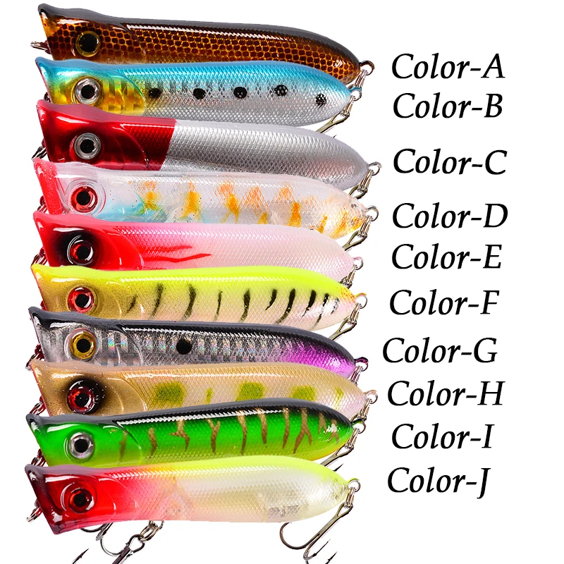 YUCONG 1PC Popper Fishing Lure 8cm-12g Floating Wobbler Minnow Bait Hard Artificial Swimbait TopWater Noisy leurre duro cebo