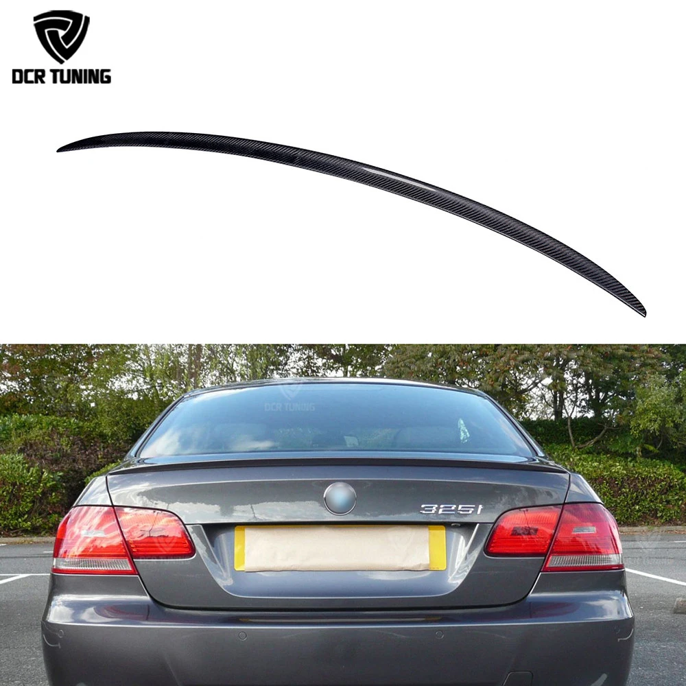 M3 Style For BMW E92 Rear Trunk Spoiler 3 Series 2 Door E92 M3 & E92 Coupe Carbon Spoiler 2005 - 2012 Carbon Firber Wings