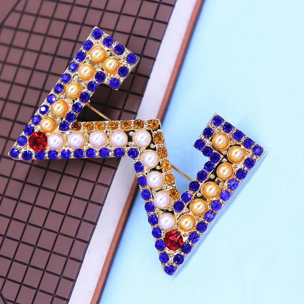 جديد جودة مصنوعة كبيرة الحجم ثلاثة خطوط كريستال بيرل البطانة تأسست 100 سنوات تذكارية اليونانية سورور زيتا سيغما غاما RHO بروش #2