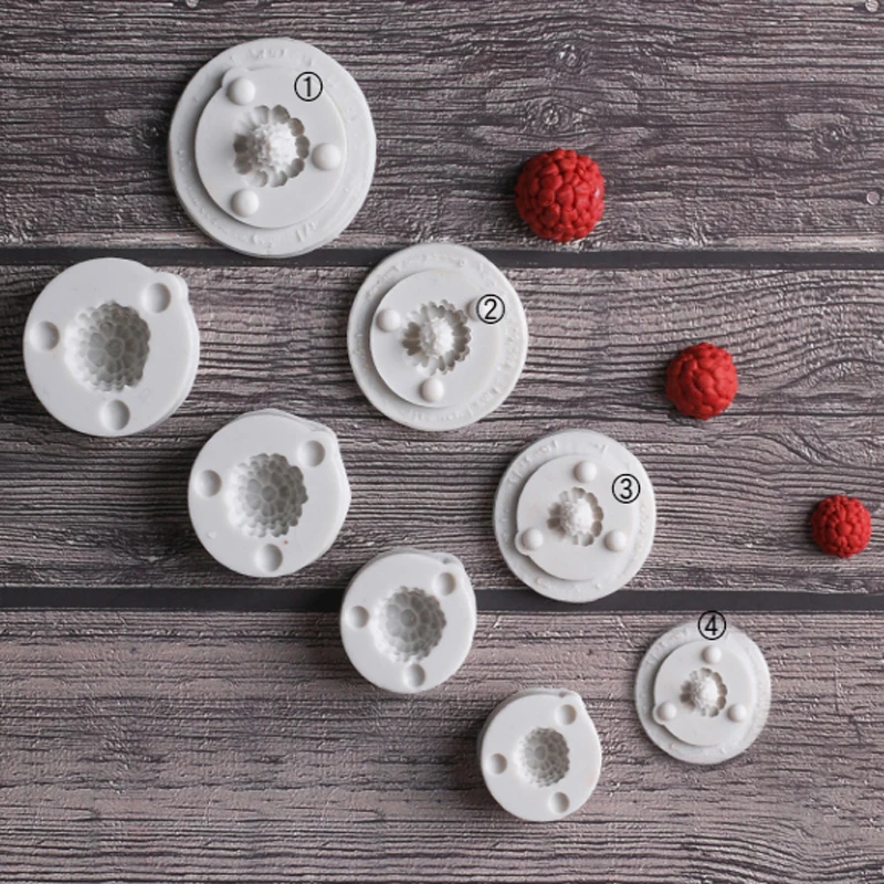 Raspberry Fruit Silicone Mold for Fondant Cake Decoration, Cupcakes, Sugarcraft, Cookies, Cards Clay Bakeware Tools