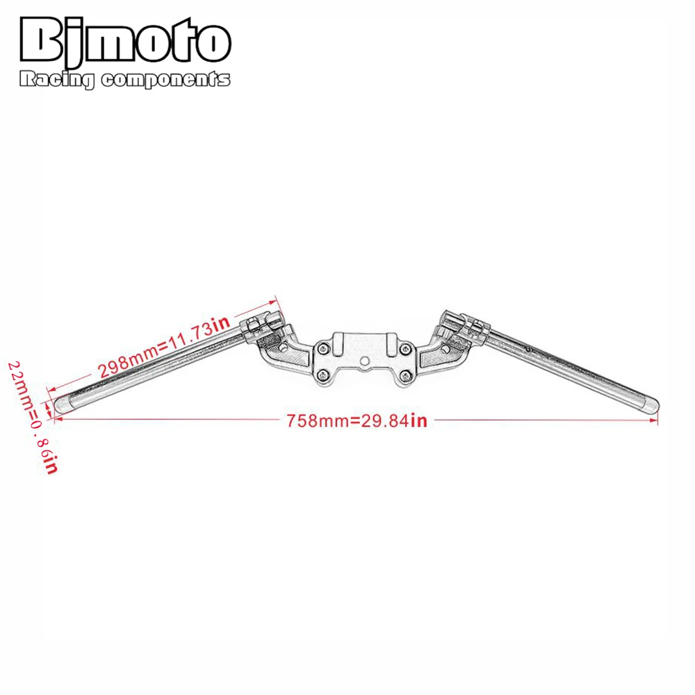 BJMOTO Motorcycle Clipon Clip On Handlebar Handle Bar Bars For Kawasaki Z900 2017 2018 2019