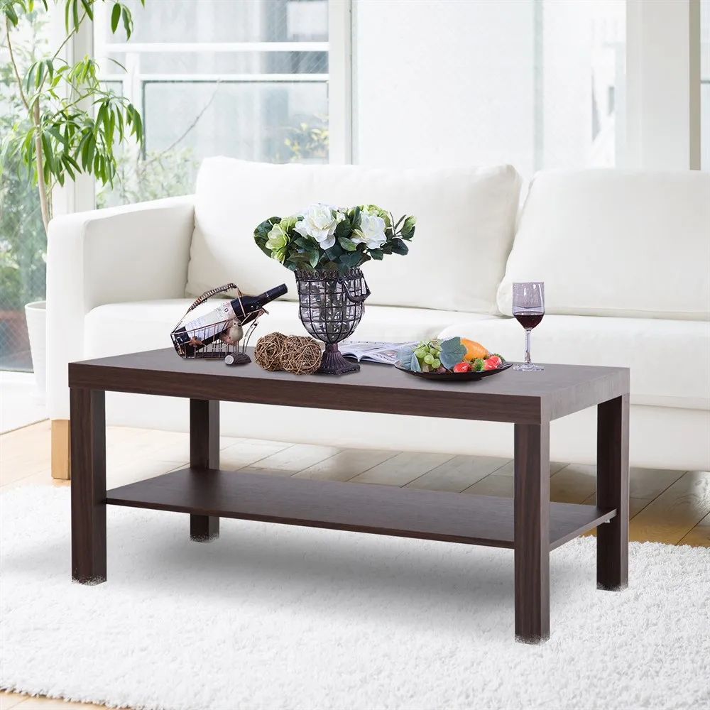 HOMCOM coffee table tea furniture living room dining table side table Wood