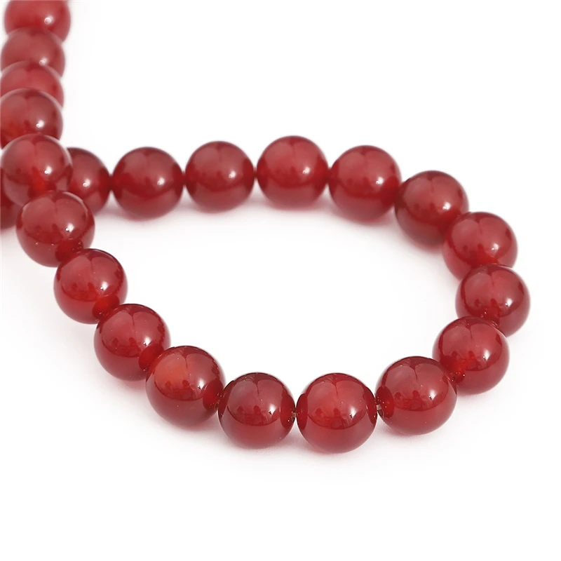 7A Grade round Natural Red Agate Gemstone Beads 4-14mm High Quality for DIY Jewelry Making Necklace Bracelet Earring Accessories - Image 4