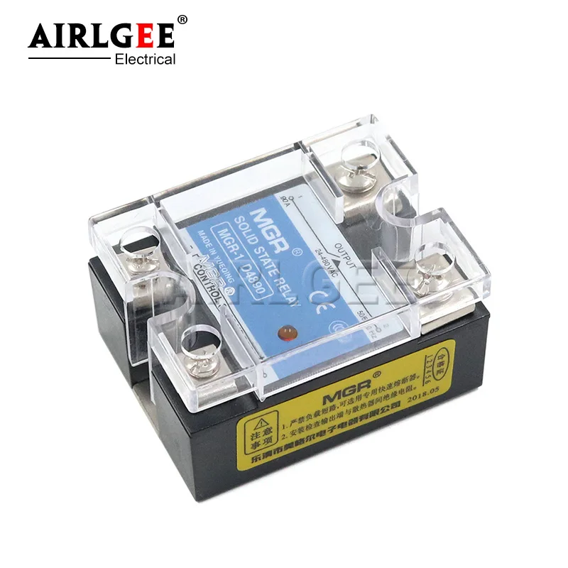 MGR-1 D4890 SSR-90DA 90A control 3-32V DC output 24~240VAC single-phase solid state relay DC control AC