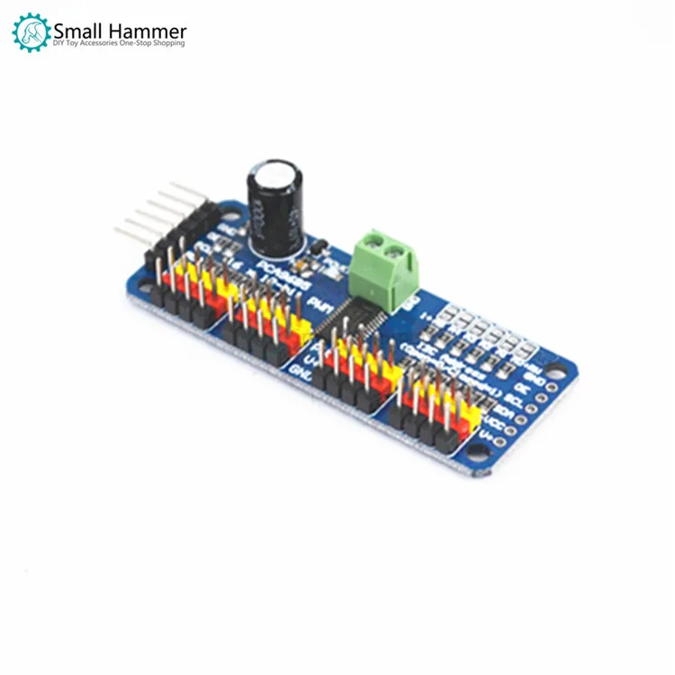 Contrôleur de carte de servo d'entraînement de Robot IIC, PWM à 16 canaux pour MG90S SG90 MG995