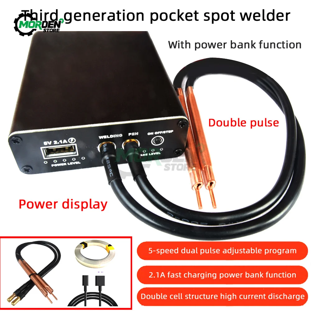 

Portable Spot Welder 9-Gear Double Adjustable Spot Welding Machine for 18650 Battery Spot Welding Machine Tool for Repair Tool