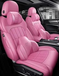 custom car seat cover leather For Acura ILX RDX RL TL Lincoln MKC MKX MKZ seat covers for cars full set women pink seat cushion