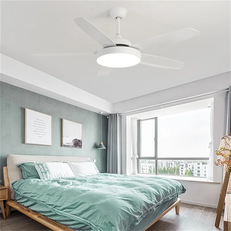 86LIGHT Retro Simple Ceiling Fan Light Remote Control with LED 52 Inch Lamp for Home  Living Dining Room