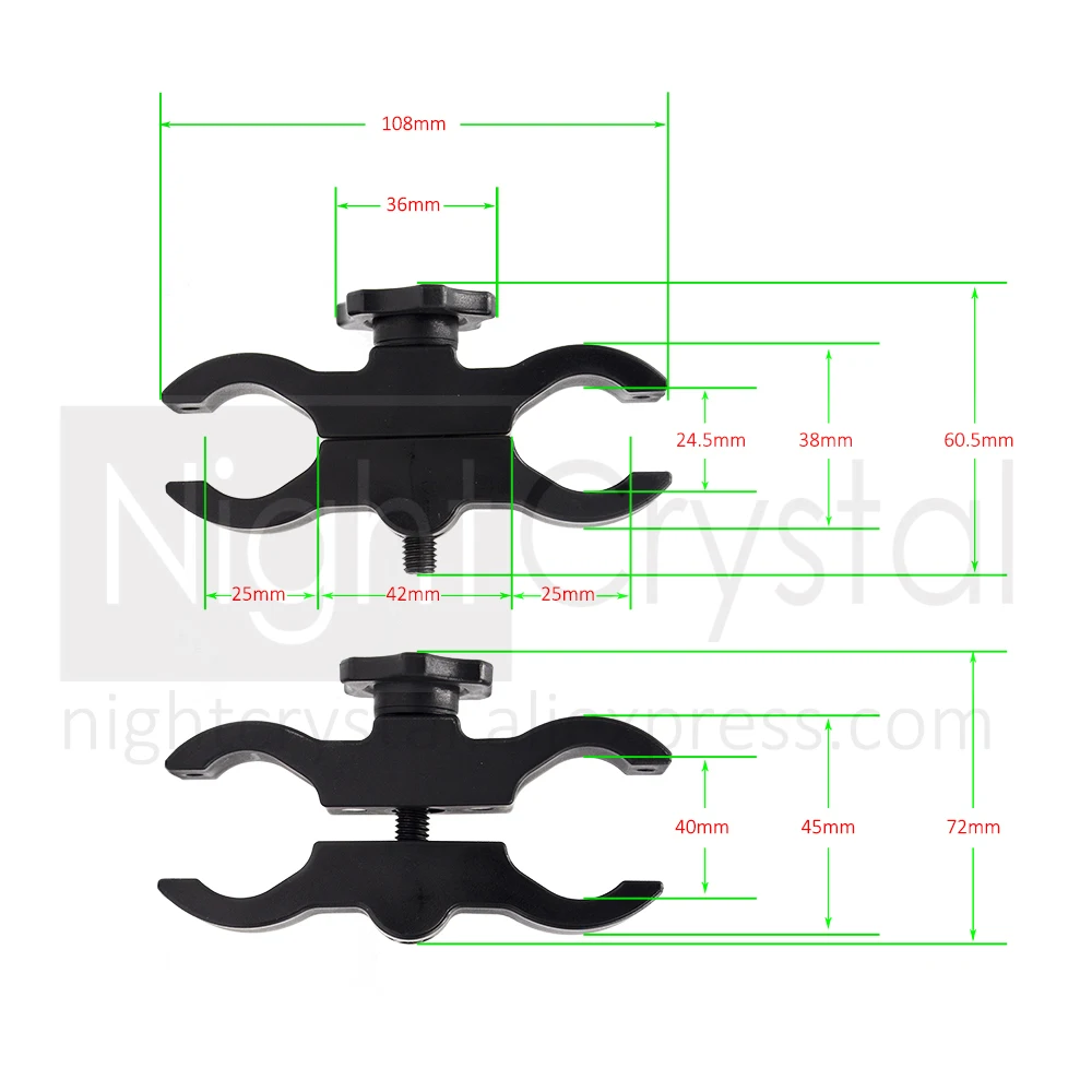 Caccia per visione notturna Rife Scope Mount Tools Accessori, Morsetti per illuminatori IR, Luce a LED, Torcia per vista, Torcia per bici