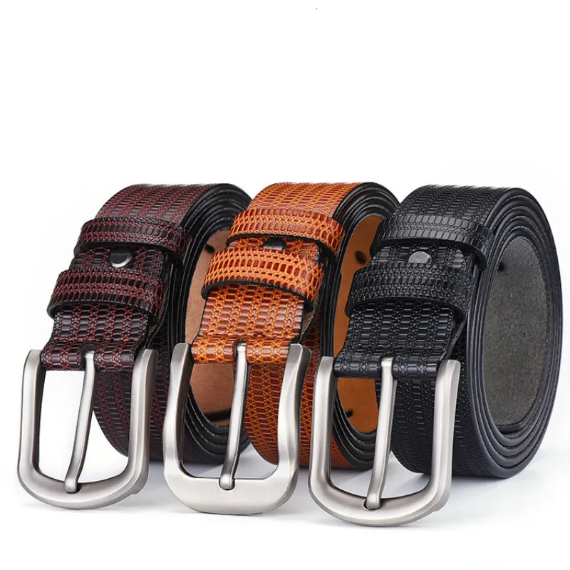 2016 Belts For Men High Quality Cow Genuine Leather Designer Belt Male Fashion Classic Vintage Pin Buckle Strap For Cowboy Jeans