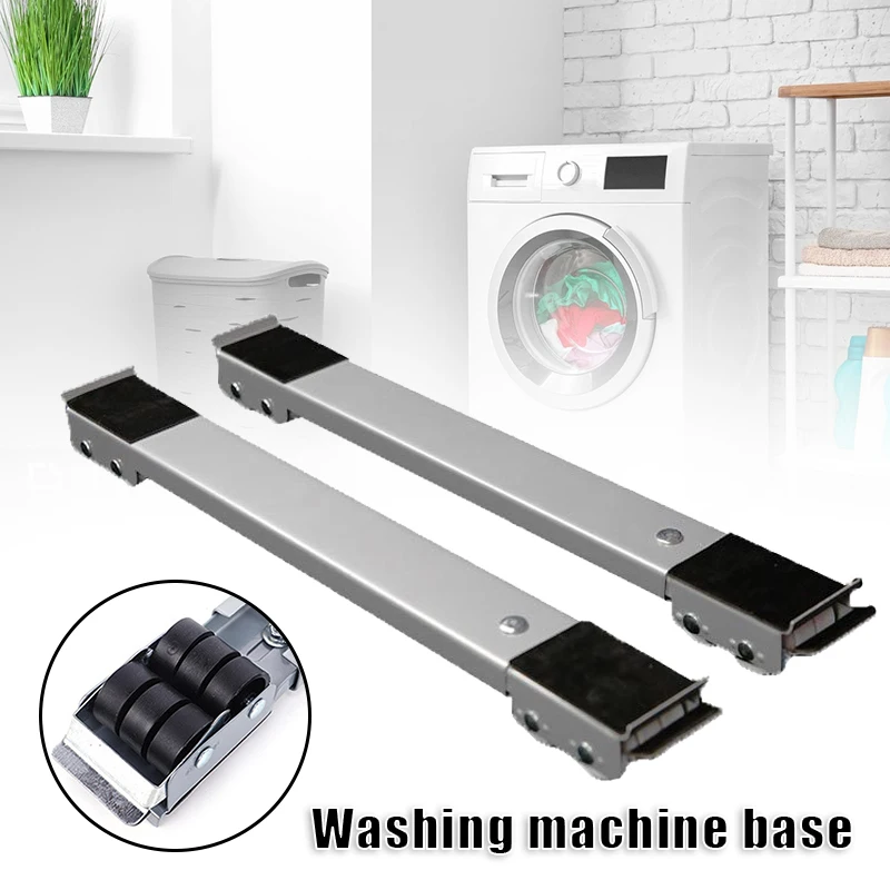 Furniture Wheels Sliding System for Washing Machine, Universal Telescoping Base Stand, Non Slip Pad, Household