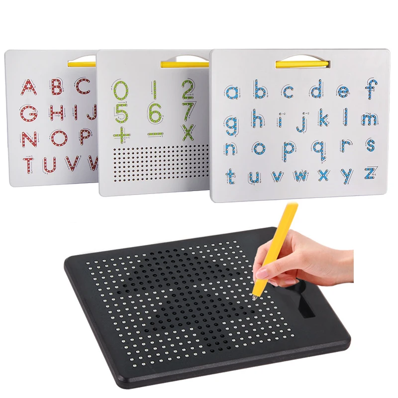 

Magnetic Tablet Magnet Pad Drawing Board Steel Bead Stylus Pen Bead Learning Educational Writing Toys for Children Gift