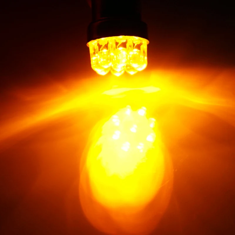 10ชิ้น/ล็อตAmberสีเหลืองDC12V BA15S 1156 9 LEDไฟท้ายอัตโนมัติไฟเลี้ยวหลอดไฟที่จอดรถหลอดไฟสนับสนุนdropshipping