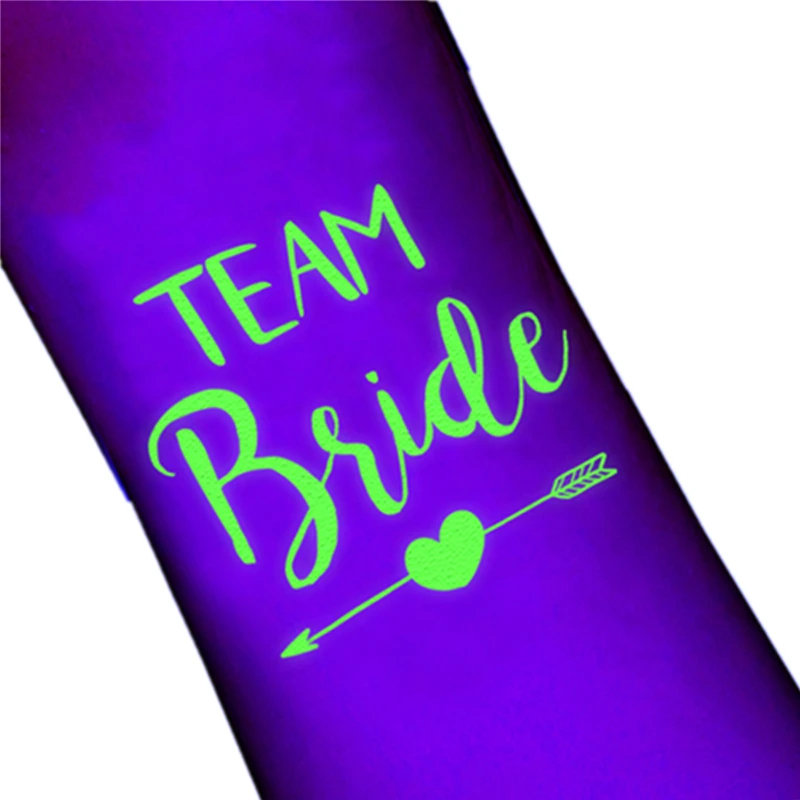 10Pcs/set Team Bride To Be Luminous Tattoo Stickers Wedding Bachelorette Party Hen Night Decoration Gifts for Guests Supplies