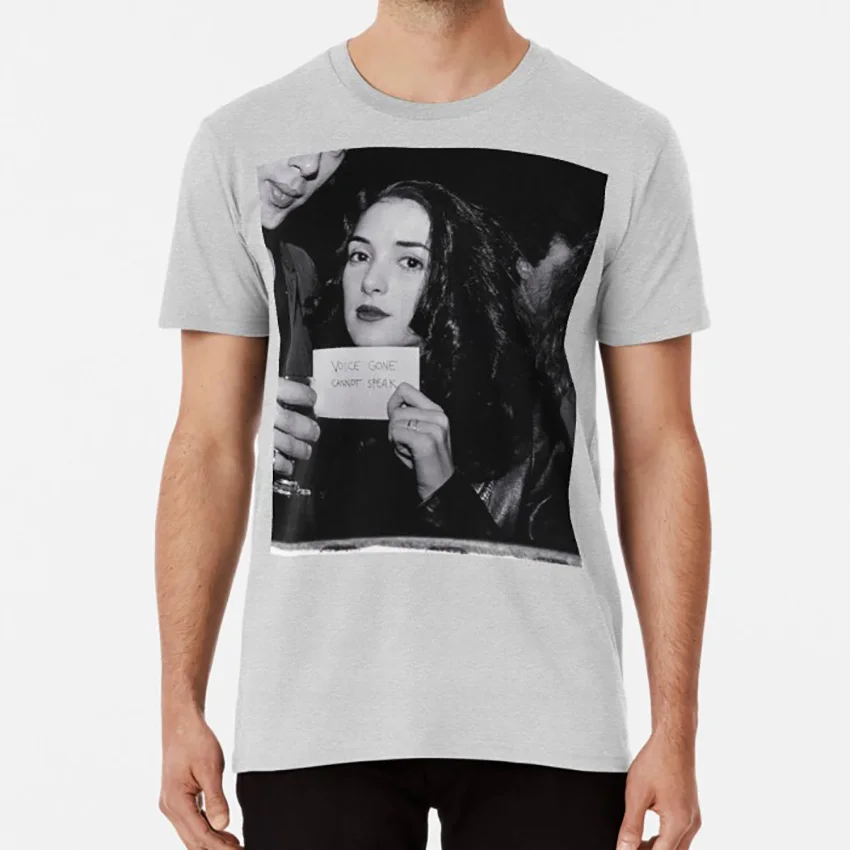 Winona Ryder - Voice Gone , Cannot Speak T Shirt Winona Winonaryder Winona Ryder Winona Forever Black And White Vintage