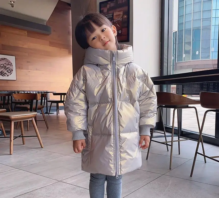 2021 Winter New Thicken Down Jacket Baby Girl And Boys Hooded Loose Down Coats Kids Outfit Children Down Jacket 4-14Y Ws1880