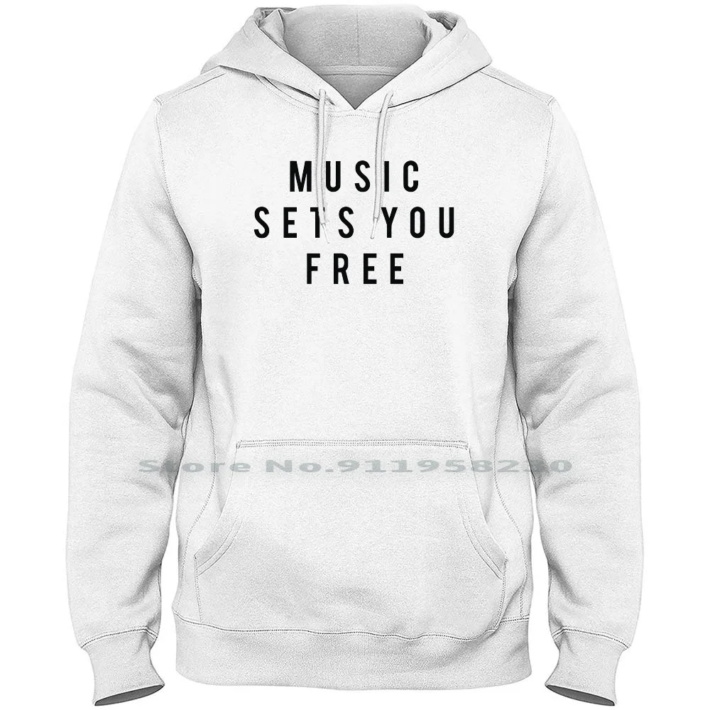 

Music Sets You Free Men Women Hoodie Sweater 6XL Big Size Cotton Cartoon Gamers Music Movie Gamer Game Free You Set Us Ny Me