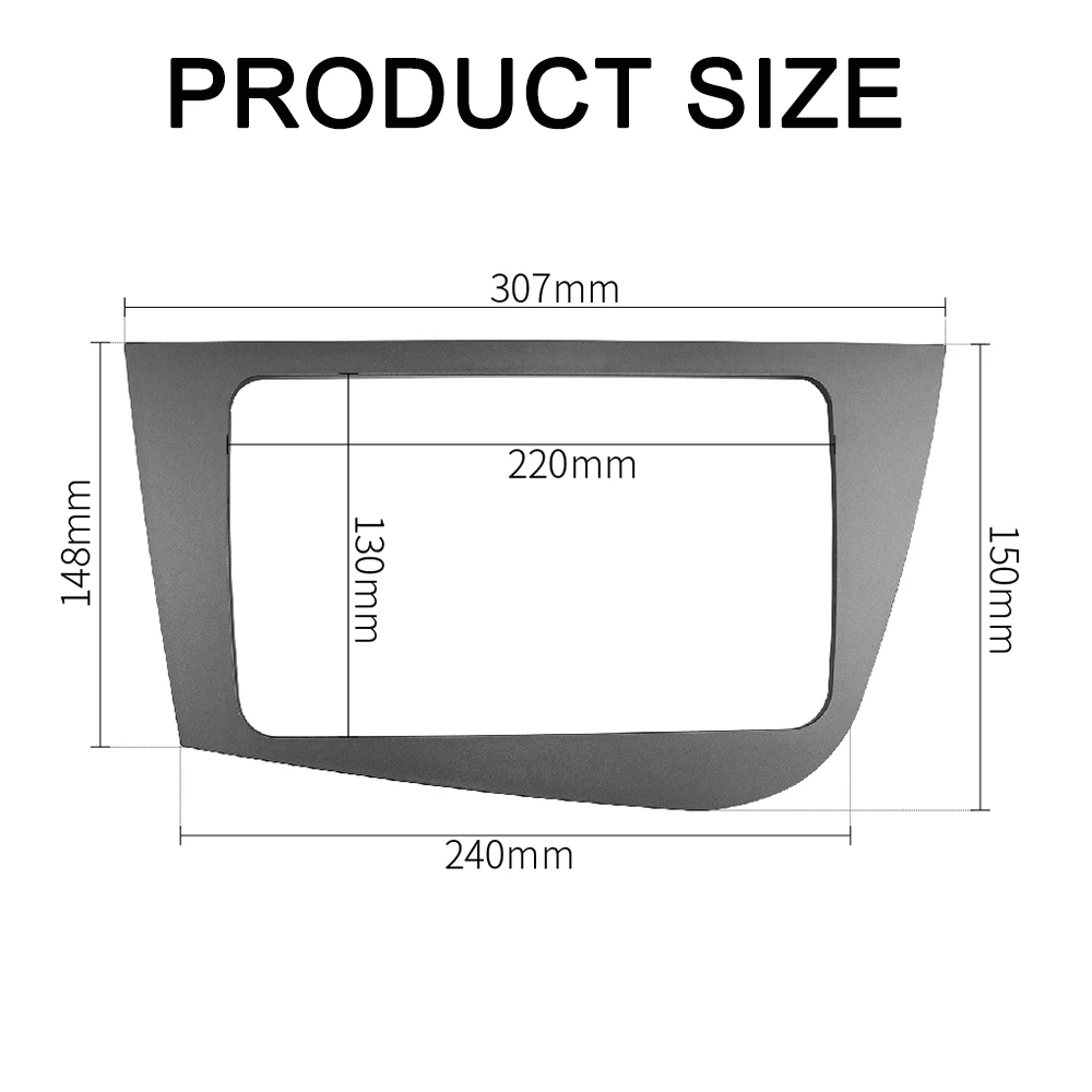 Double Din Radio Frame for Seat Leon 2005-2012 Head Unit Fascia GPS Navigation Stereo Panel Dash Mount Kit