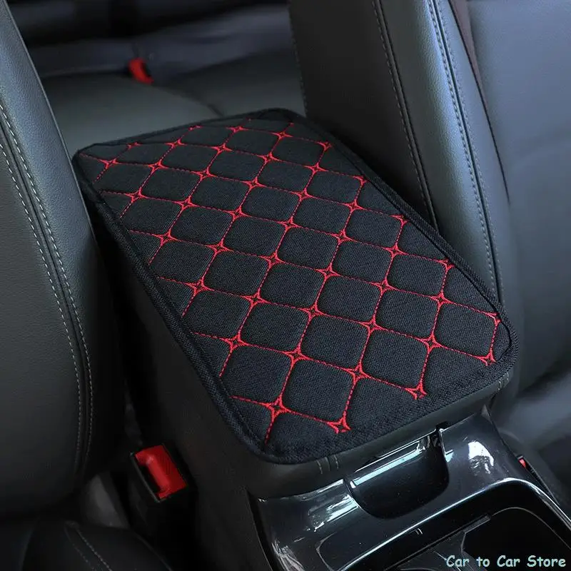 Car Armrest Mat Auto Armrest Waterproof Protector Universal Interior Armrests Storage Box Mats Dust-proof Cushion Cover