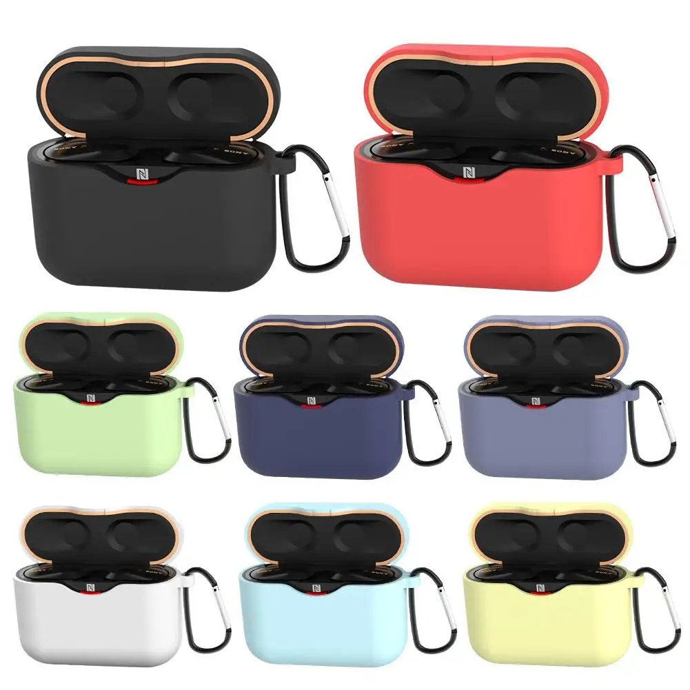 Case For SONY WF-1000XM3 Earphone Accessories Charging Box Cover Case On For SONY WF 1000 XM3 Silicone Case With Hook