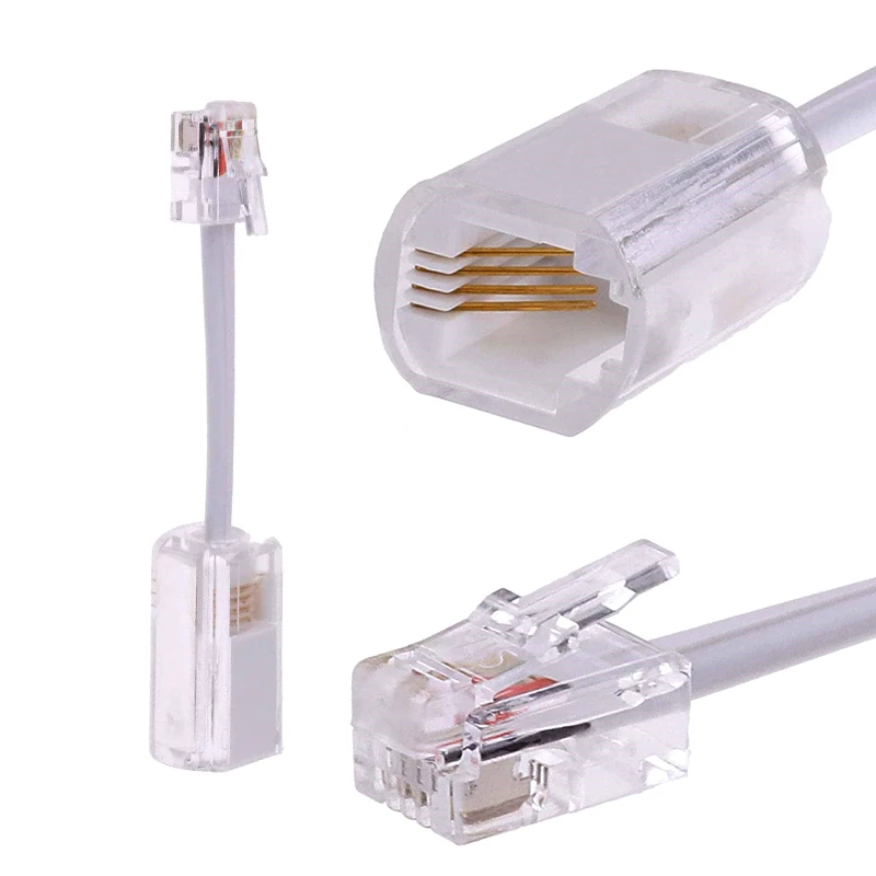 Rj11オス-メス360度全方向性クローター電話ハンドルワイヤー制御ロータリー電話ハンズフリーワイヤー