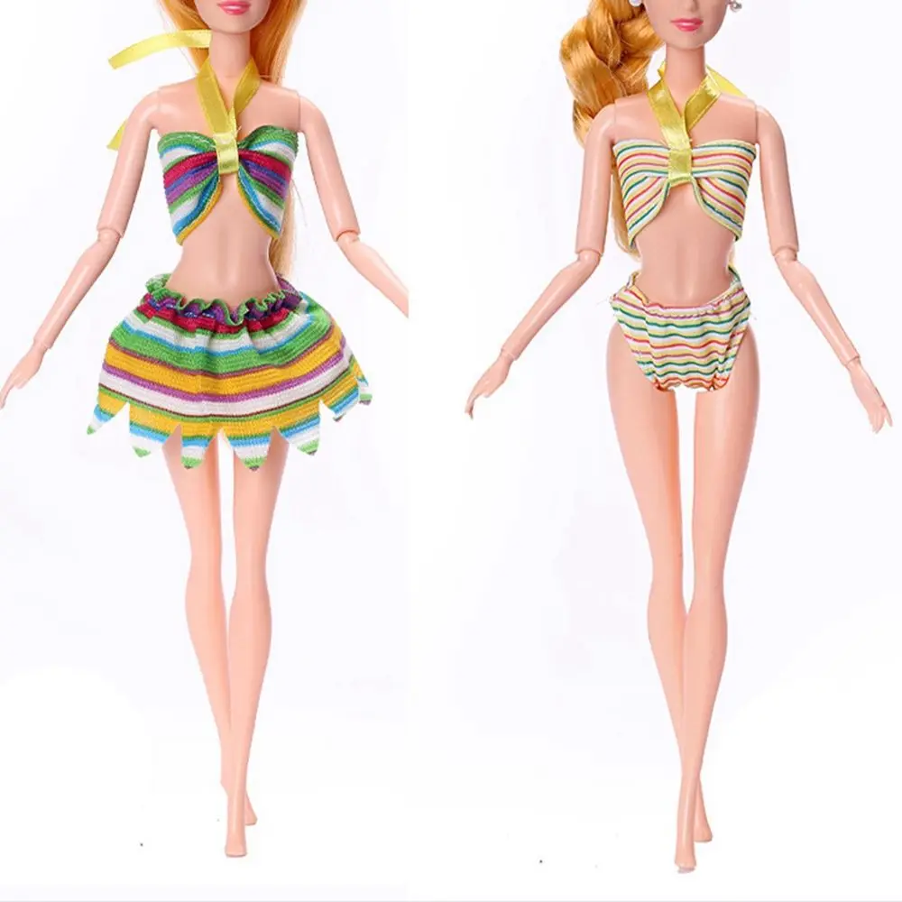 Abbigliamento fatto A mano bikini, costumi da bagno da spiaggia e una varietà di anelli da nuoto adatti per bambole bjd da 11.5 pollici 30cm, regalo giocattolo fai da te