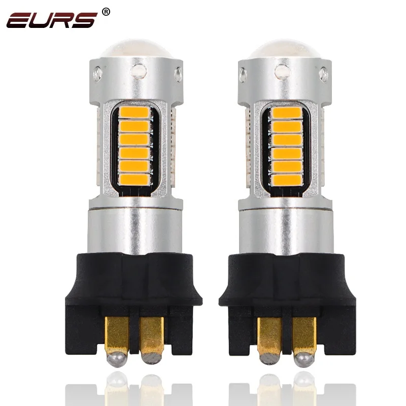 1pcs Canbus PW24W PWY24W LED Bulbs Turn Signal Light Daytime Running Light 4014 30smd DRL Fog Lamps Amber yellow White Red 12V