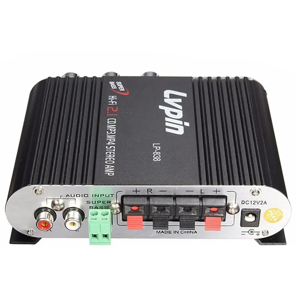 

Lvpin838 12V Super Bass HiFi CD MP3 MP4 Car Radio 2.1 Channels Stereo Amplifier Car Audio Accessories