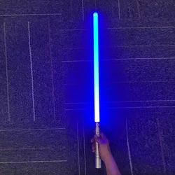 75Cm Lightsaber RGB 7 Màu Sắc Thay Đổi Tay Cầm Kim Loại Laser Thanh Kiếm Nặng Đấu Tay Đôi Âm Thanh Ánh Sáng Va Chạm Bạc Màu Cosplay Đạo Cụ