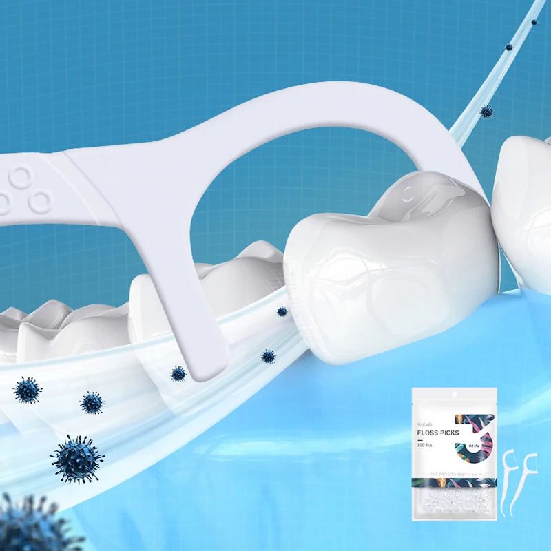 Y-kelin-palillos de hilo Dental, 100 unids/lote, cuidado bucal, Interdental