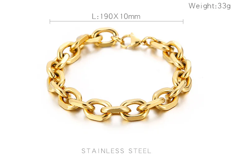 Karen 4mm 5mm 6mm 10mm O-Chain Simple Fashion Men's Stainless Steel Bracelet Custom