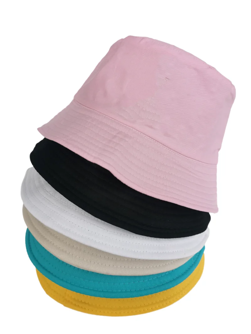 Spring Autumn Children\'s solid Bucket Hats Sun Hat Girls Boys Outdoor Beach Hat Camping Fishing Cap Casual Panama Cap kids