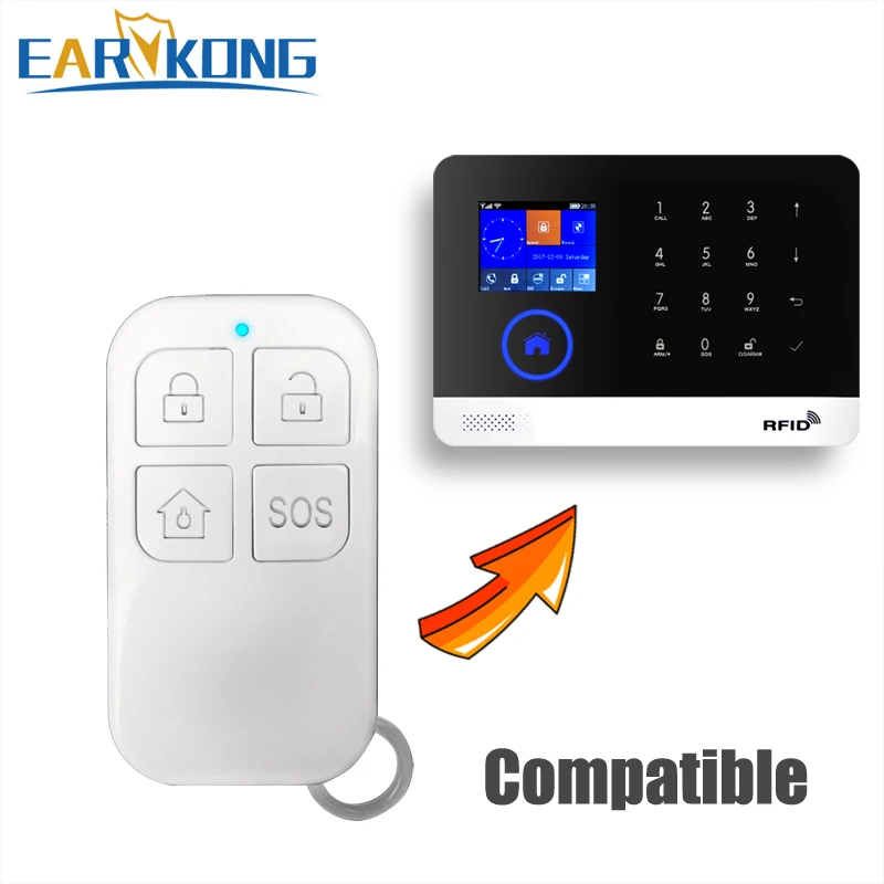 433MHz Wireless Remote Controller Big Button For G4 / G50 / T90 / W2B / W123 Wifi Alarm System Home Burglar Alarm System