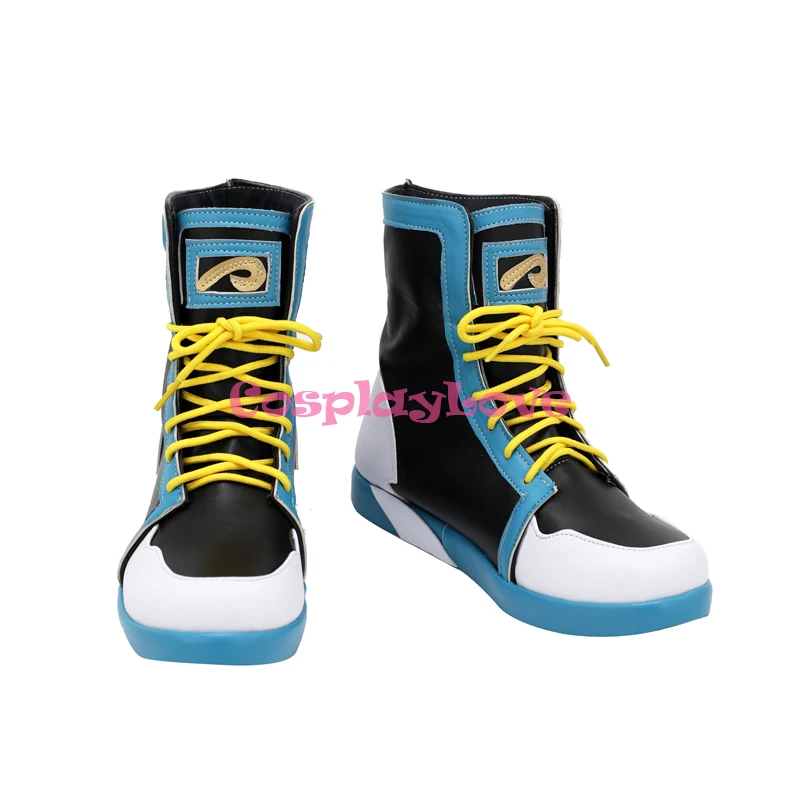 CosplayLove Project Sekai Colorful Stage! feat. Miku Shinonome Akito Black Shoes Cosplay Long Boots Leather Custom Made