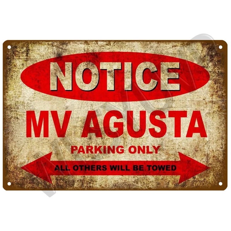 Mv Agusta Aprilia Plaque Metal Vintage Tin Sign Shabby Chic Decor Metal Signs Vintage Bar Decoration Metal Poster Metal Plate