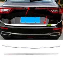 For Renault Koleos 2017-2021 Rear Tail Trunk Door Trim Exterior Mouldings Stainless Steel Tailgate Protection For Samsung QM6